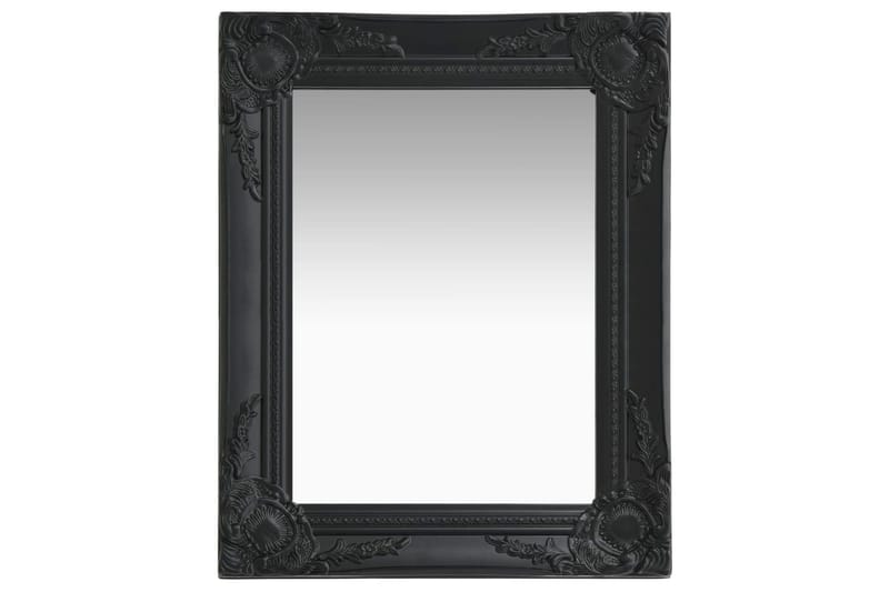 Veggspeil barokkstil 50x40 cm svart - Innredning - Speil - Veggspeil