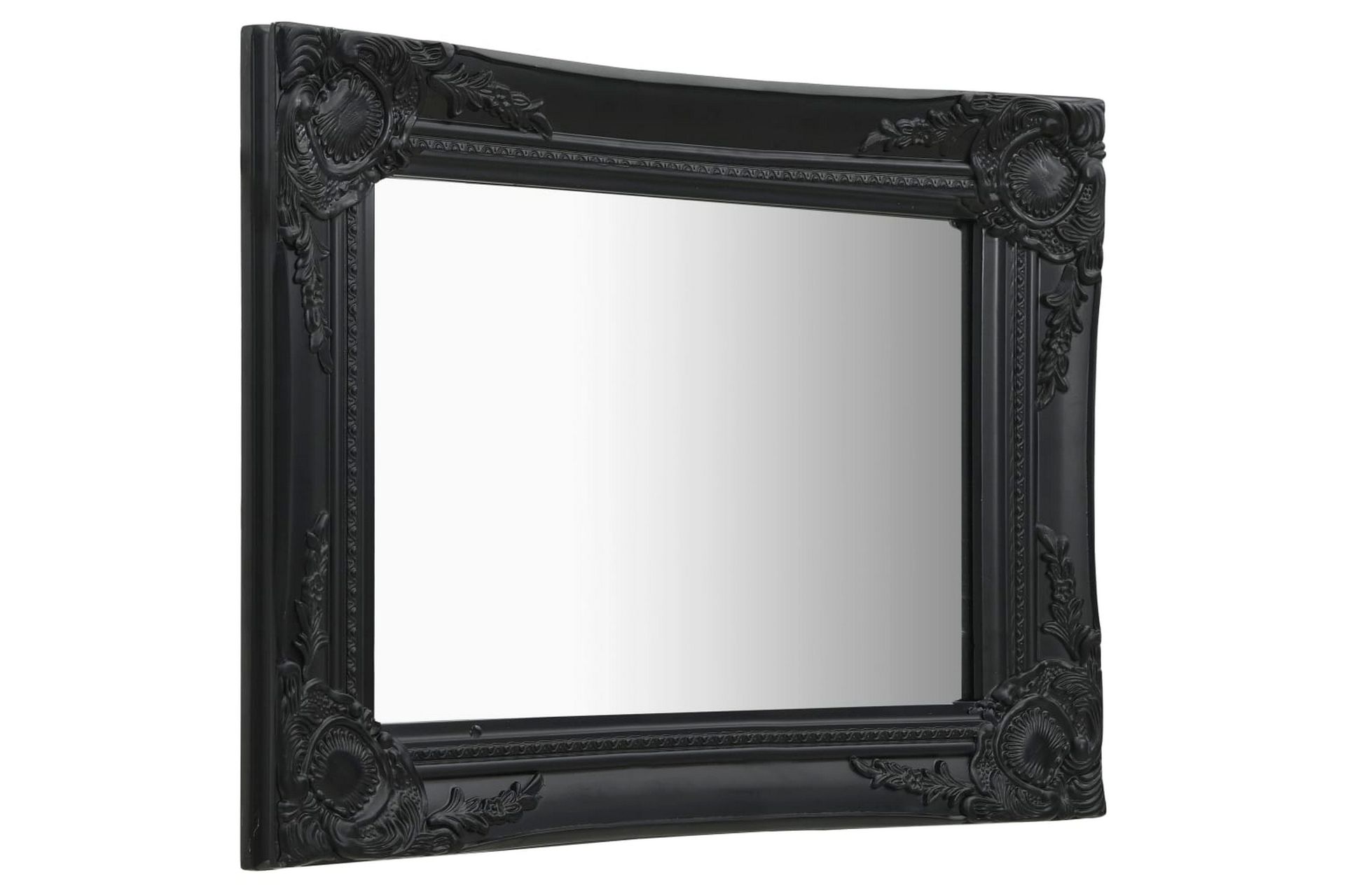 Veggspeil barokkstil 50x40 cm svart - Innredning - Speil - Veggspeil