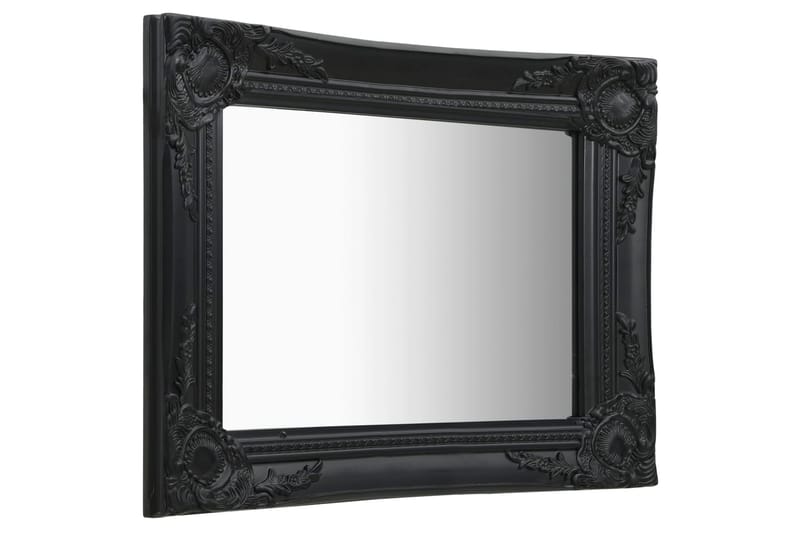Veggspeil barokkstil 50x40 cm svart - Innredning - Speil - Veggspeil