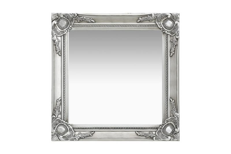 Veggspeil barokkstil 50x50 cm sølv - Innredning - Speil - Veggspeil
