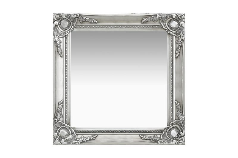 Veggspeil barokkstil 50x50 cm sølv - Veggspeil - Gangspeil