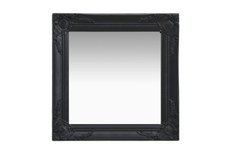 Veggspeil barokkstil 50x50 cm svart - Innredning - Speil - Veggspeil