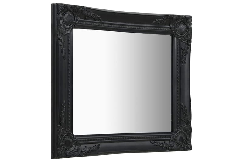 Veggspeil barokkstil 50x50 cm svart - Innredning - Speil - Veggspeil