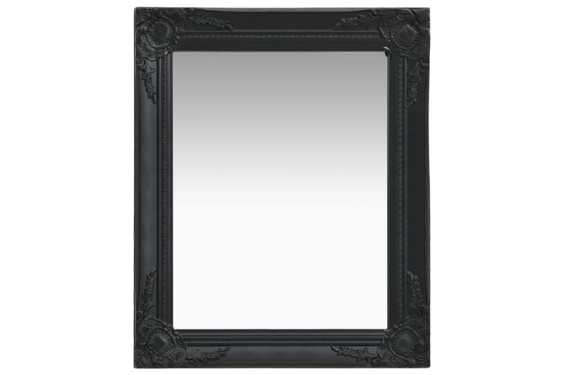 Veggspeil barokkstil 50x60 cm svart - Innredning - Speil - Veggspeil
