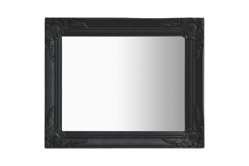 Veggspeil barokkstil 50x60 cm svart - Innredning - Speil - Veggspeil