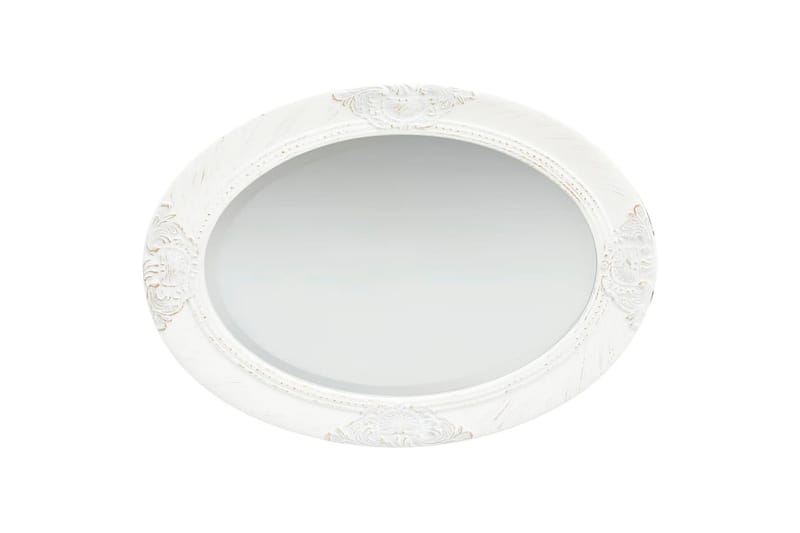 Veggspeil barokkstil 50x70 cm hvit - Innredning - Speil - Veggspeil