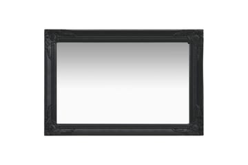 Veggspeil barokkstil 60x40 cm svart - Innredning - Speil - Veggspeil