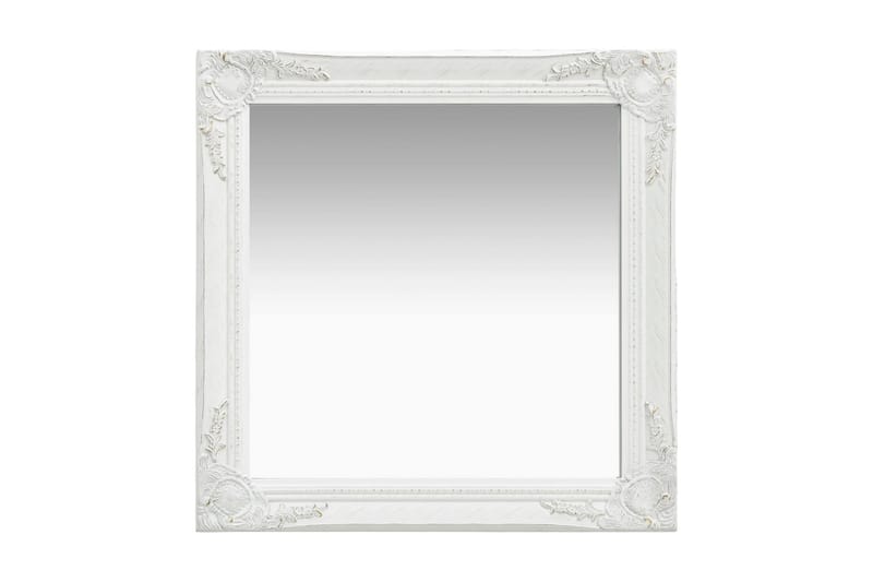 Veggspeil barokkstil 60x60 cm hvit - Innredning - Speil - Veggspeil