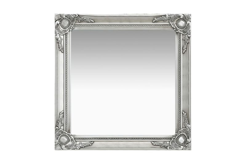 Veggspeil barokkstil 60x60 cm sølv - Innredning - Speil - Veggspeil