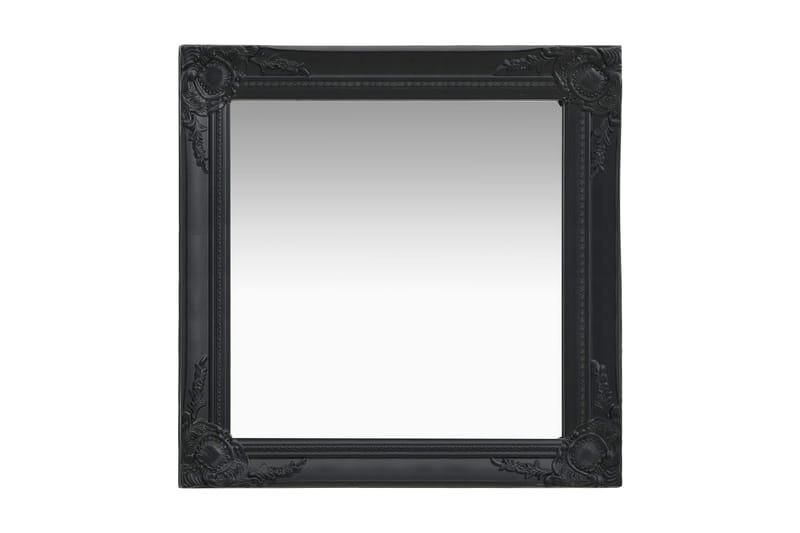 Veggspeil barokkstil 60x60 cm svart - Innredning - Speil - Veggspeil
