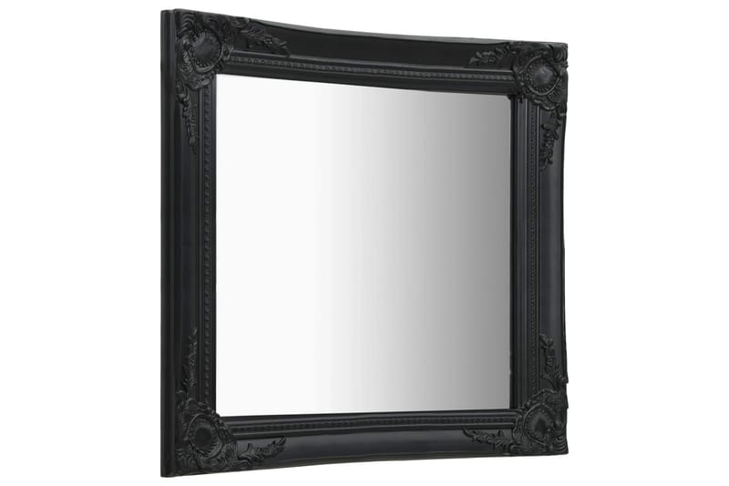Veggspeil barokkstil 60x60 cm svart - Innredning - Speil - Veggspeil