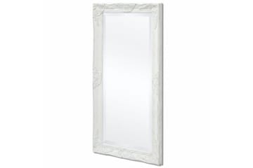 Veggspeil Barokstil 100x50 cm Hvit - Innredning - Speil - Veggspeil