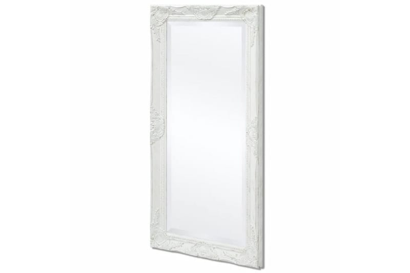 Veggspeil Barokstil 100x50 cm Hvit - Innredning - Speil - Veggspeil