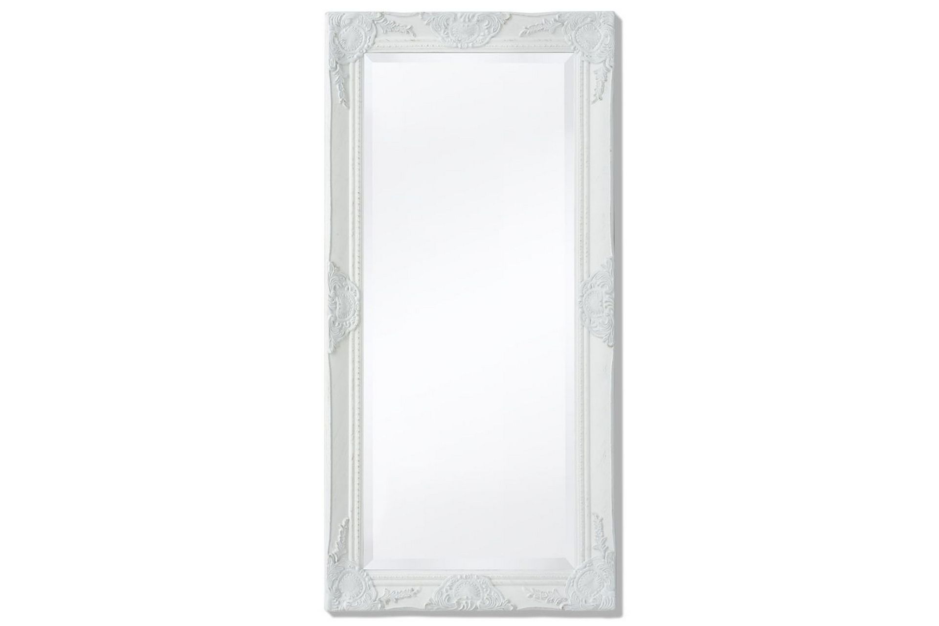 Veggspeil Barokstil 100x50 cm Hvit - Innredning - Speil - Veggspeil
