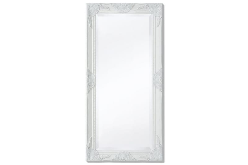 Veggspeil Barokstil 100x50 cm Hvit - Innredning - Speil - Veggspeil