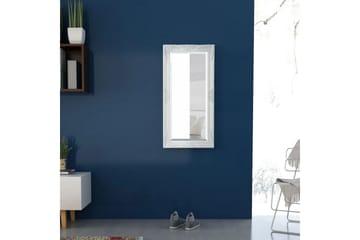 Veggspeil Barokstil 100x50 cm Hvit - Innredning - Speil - Veggspeil