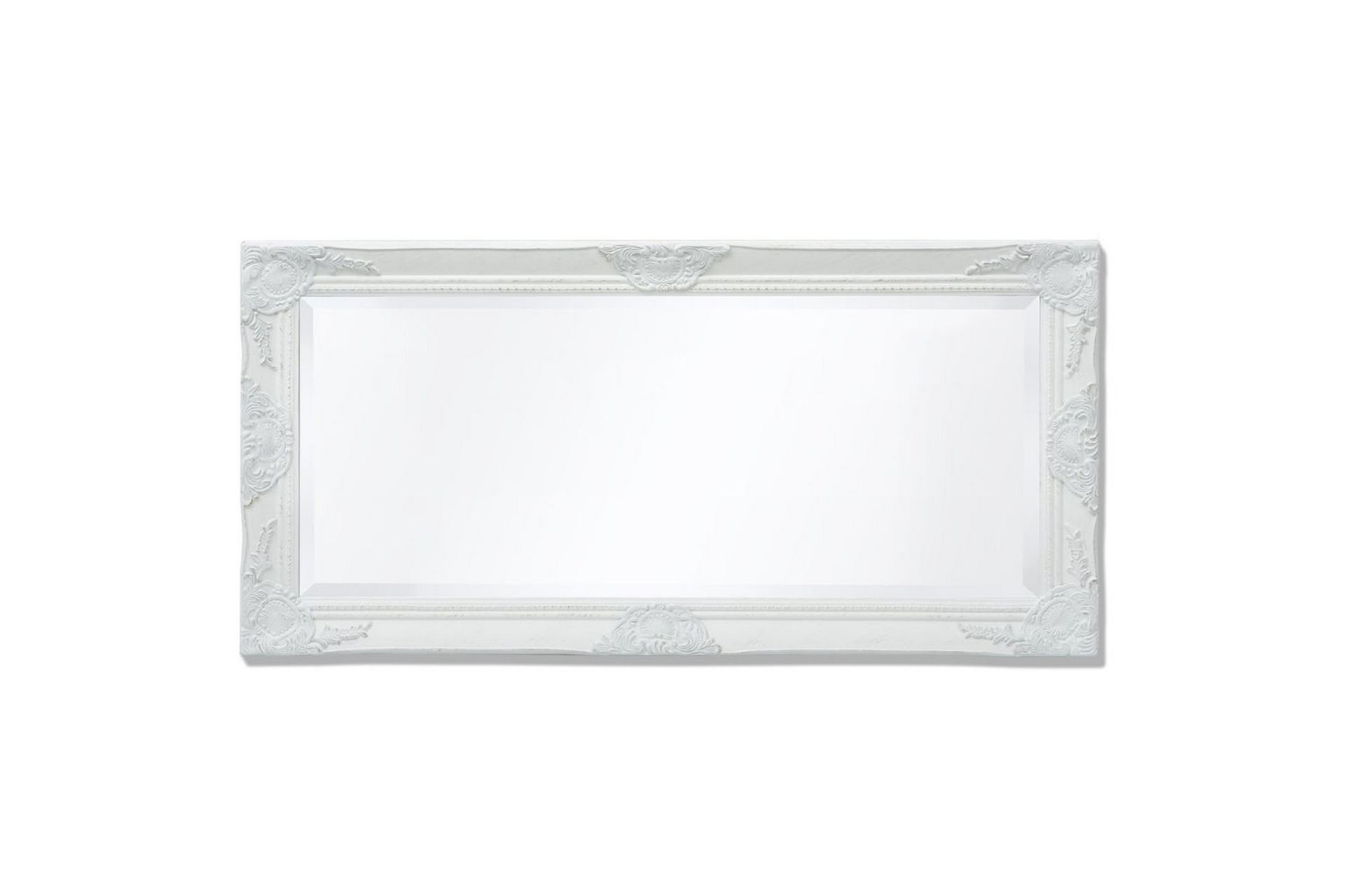 Veggspeil Barokstil 100x50 cm Hvit - Innredning - Speil - Veggspeil