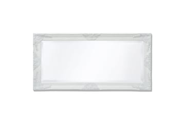 Veggspeil Barokstil 100x50 cm Hvit - Innredning - Speil - Veggspeil