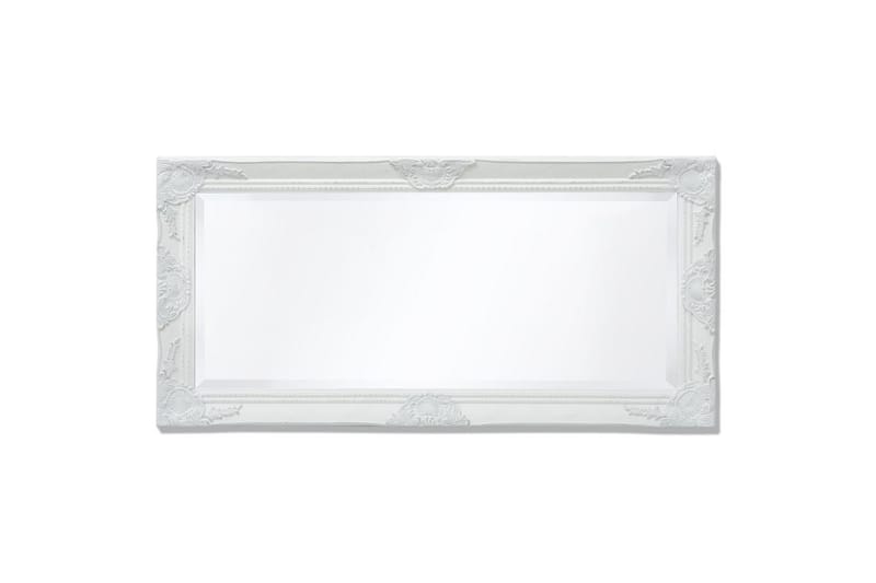 Veggspeil Barokstil 100x50 cm Hvit - Innredning - Speil - Veggspeil