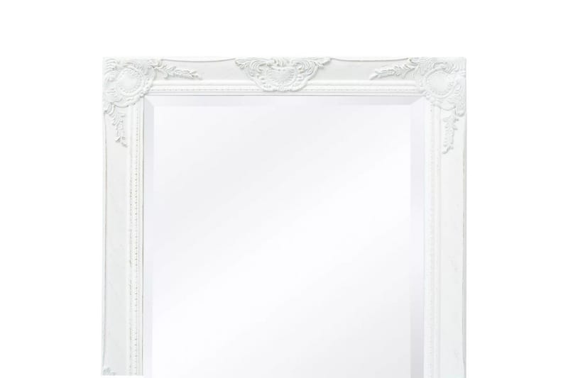 Veggspeil Barokstil 100x50 cm Hvit - Innredning - Speil - Veggspeil