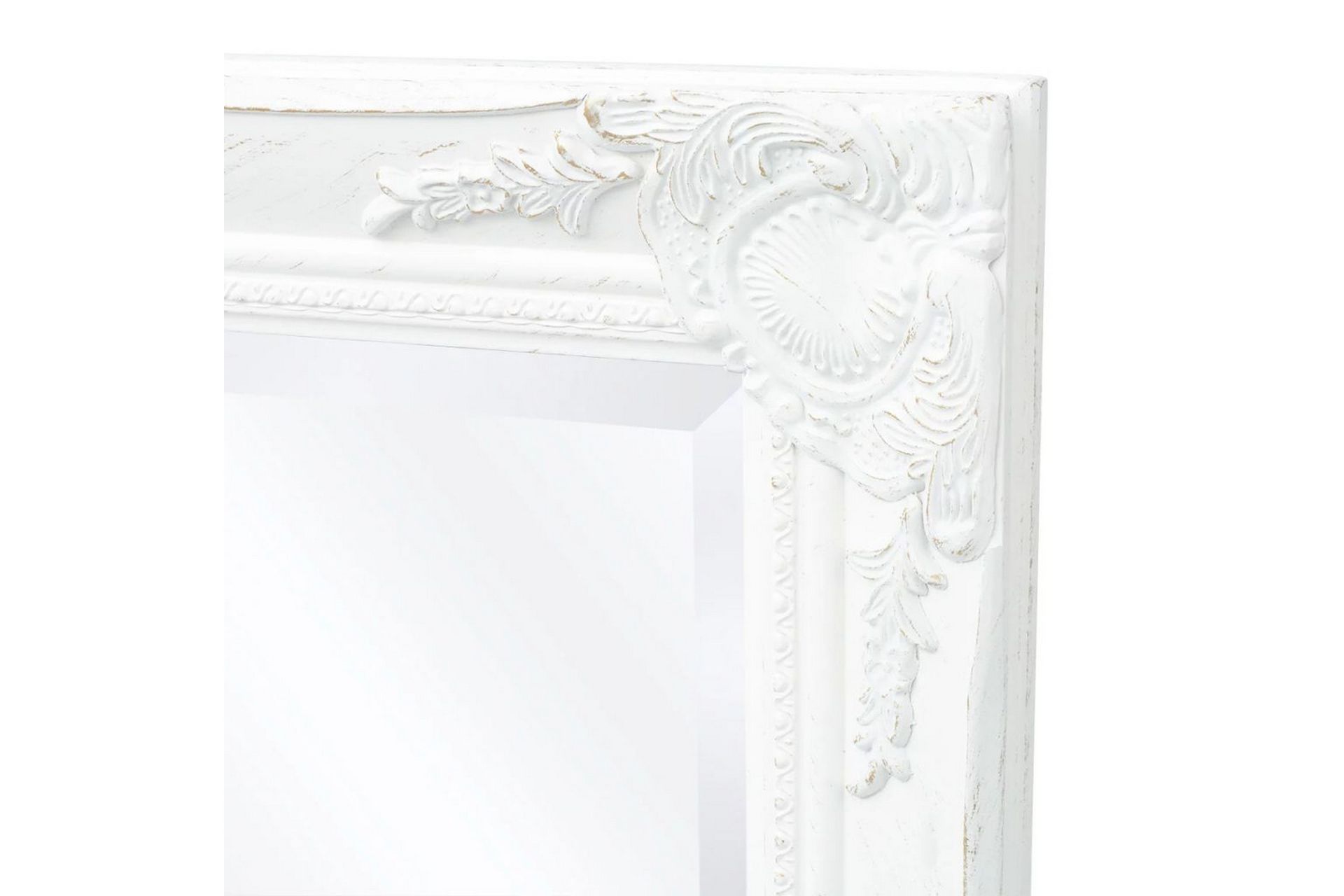 Veggspeil Barokstil 100x50 cm Hvit - Innredning - Speil - Veggspeil