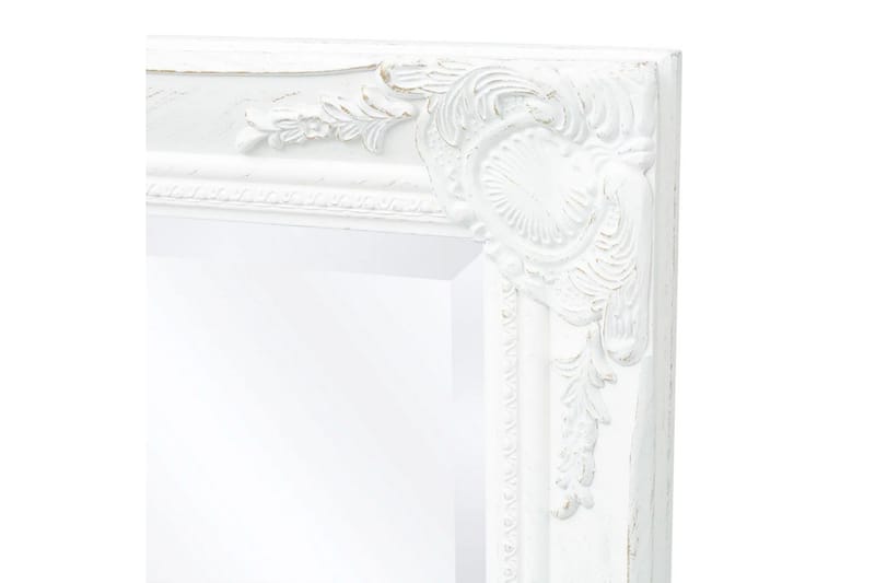 Veggspeil Barokstil 100x50 cm Hvit - Innredning - Speil - Veggspeil