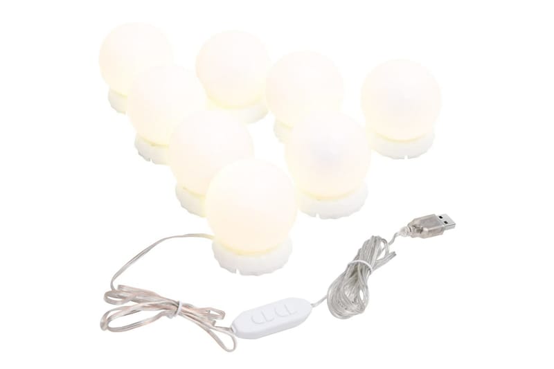 Veggspeil med LED-lys rund glass - Silver - Innredning - Speil - Veggspeil