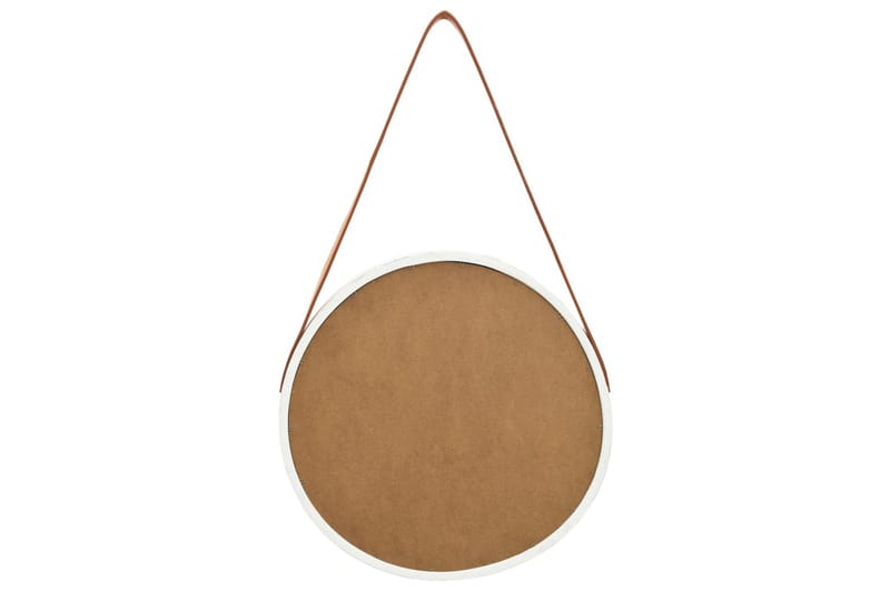 Veggspeil med stropp 40 cm hvit - Innredning - Speil - Veggspeil