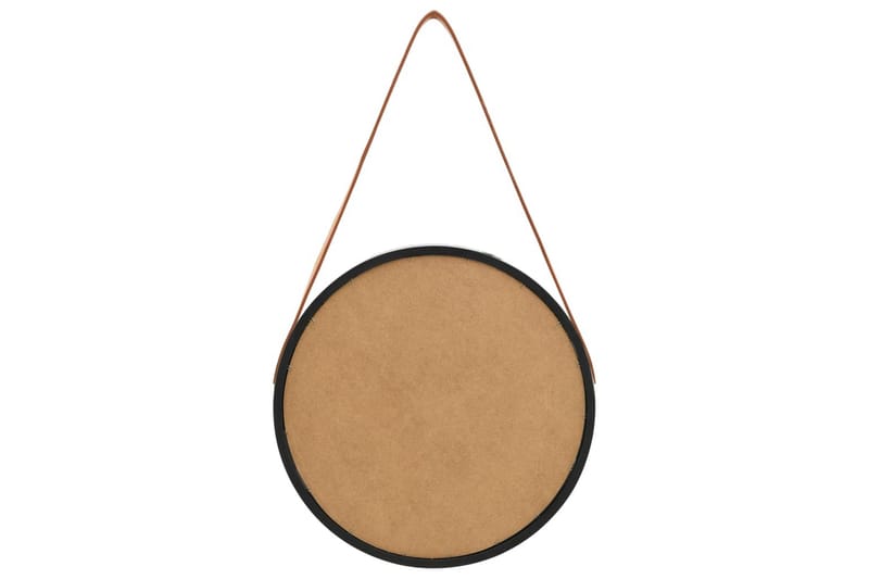 Veggspeil med stropp 40 cm svart - Innredning - Speil - Veggspeil