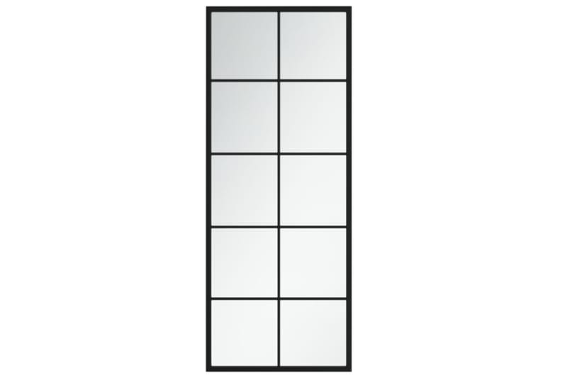 Veggspeil svart 100x40 cm metall - Svart - Innredning - Speil - Veggspeil