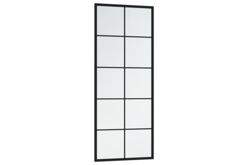 Veggspeil svart 100x40 cm metall - Svart - Innredning - Speil - Veggspeil
