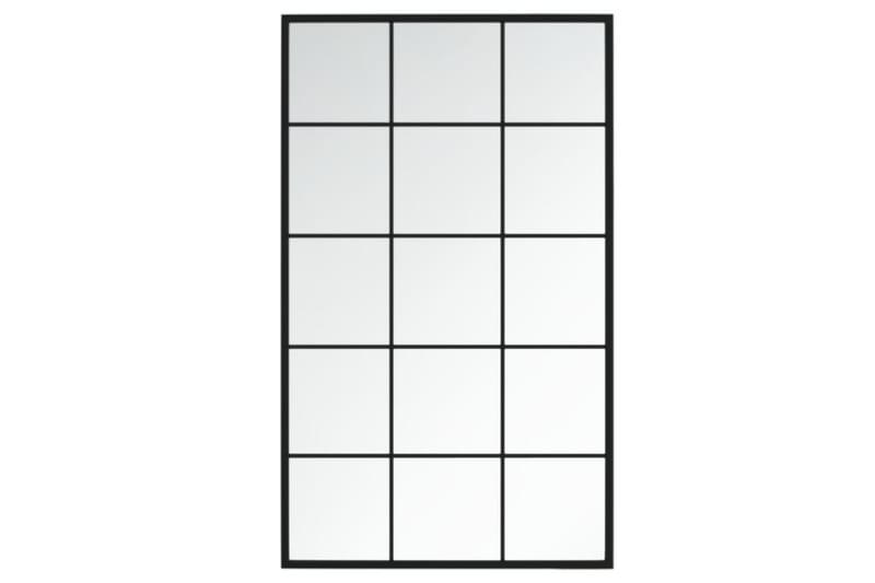 Veggspeil svart 100x60 cm metall - Svart - Innredning - Speil - Veggspeil