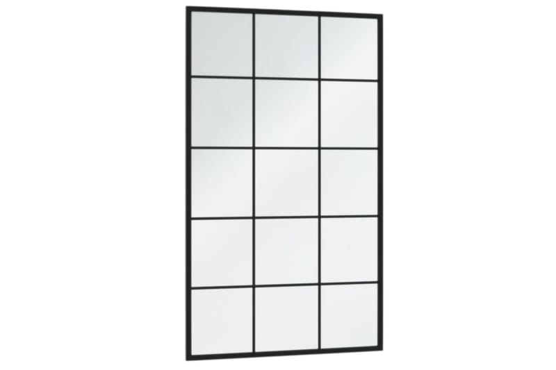 Veggspeil svart 100x60 cm metall - Svart - Innredning - Speil - Veggspeil