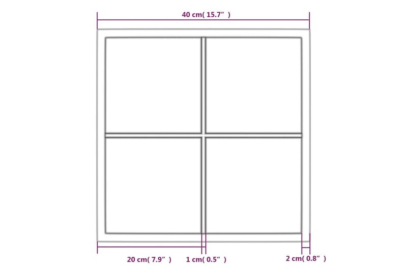 Veggspeil svart 40x40 cm metall - Svart - Innredning - Speil - Veggspeil