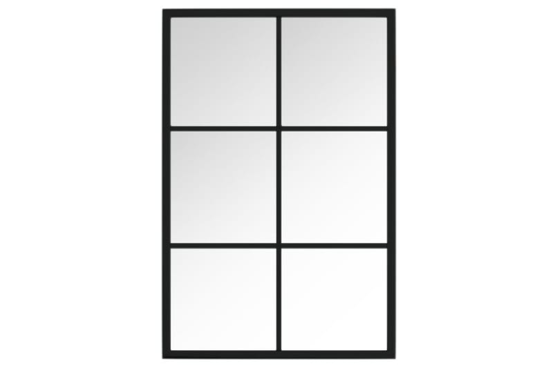 Veggspeil svart 60x40 cm metall - Svart - Innredning - Speil - Veggspeil