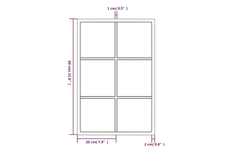 Veggspeil svart 60x40 cm metall - Svart - Innredning - Speil - Veggspeil