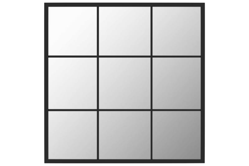 Veggspeil svart 60x60 cm metall - Svart - Innredning - Speil - Veggspeil