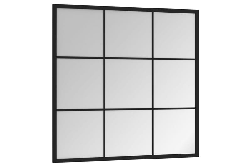 Veggspeil svart 60x60 cm metall - Svart - Innredning - Speil - Veggspeil
