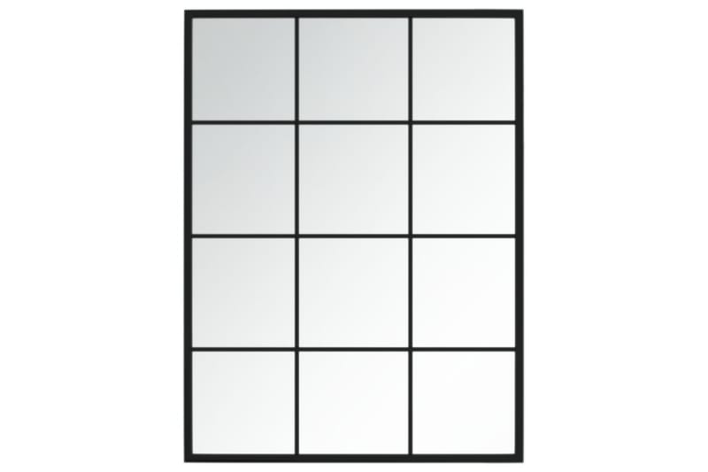 Veggspeil svart 80x60 cm metall - Svart - Innredning - Speil - Veggspeil