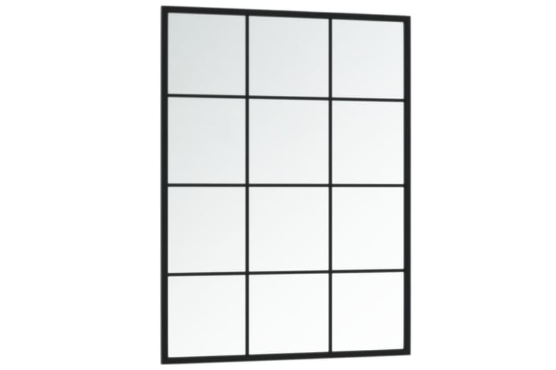 Veggspeil svart 80x60 cm metall - Svart - Innredning - Speil - Veggspeil