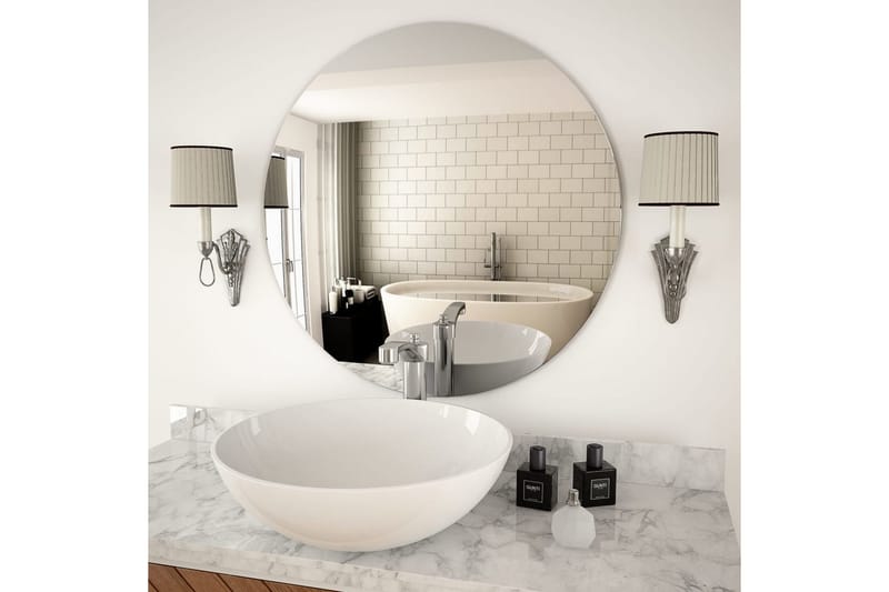 Veggspeilsett 70 cm rundt glass - Innredning - Speil - Veggspeil