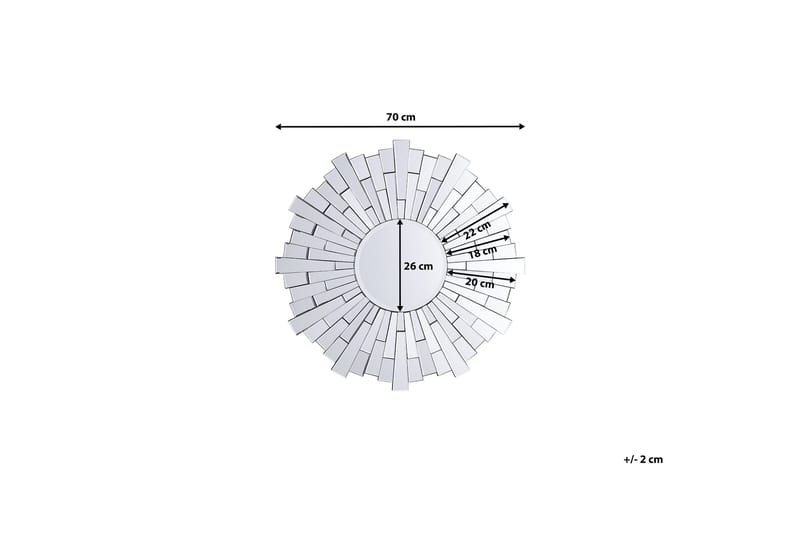 Vire speil 70 cm - Sølv - Innredning - Speil - Veggspeil