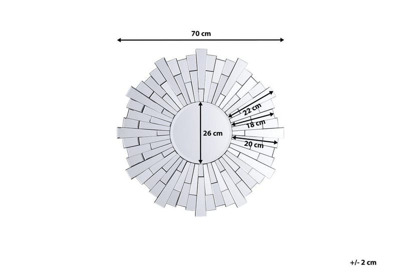 Vire speil 70 cm - Sølv - Innredning - Speil - Veggspeil