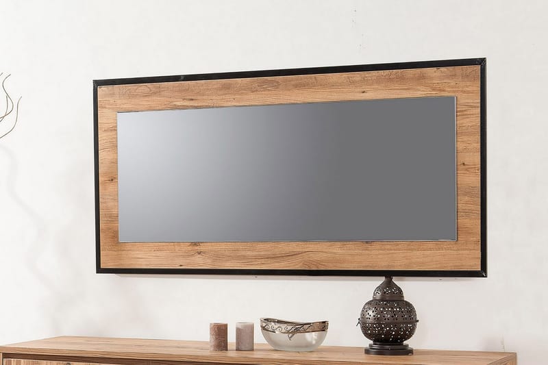 Zandy Speil 60 cm - Tre / Natur / Svart - Innredning - Speil - Veggspeil
