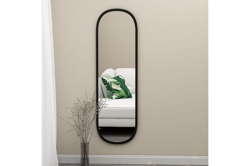 Zeos Speil 40 cm Rektangulær - Svart - Veggspeil - Helkroppsspeil - Gangspeil