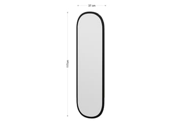 Zeos Speil 40 cm Rektangulær - Svart - Innredning - Speil - Veggspeil