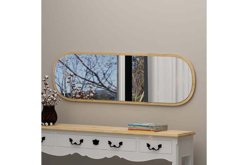 Zeos Speil 40 cm Rektangulær - Tre/Natur - Veggspeil - Helkroppsspeil - Gangspeil