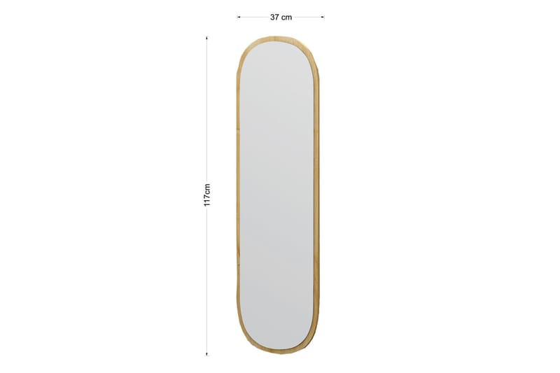 Zeos Speil 40 cm Rektangulær - Tre/Natur - Innredning - Speil - Veggspeil