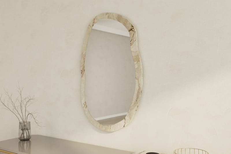 Zeo Vegghengt Speil 52 cm - Beige - Innredning - Speil - Veggspeil