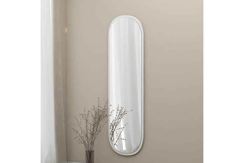 Zeos Speil 40 cm Rektangulær - Hvit - Veggspeil - Helkroppsspeil - Gangspeil